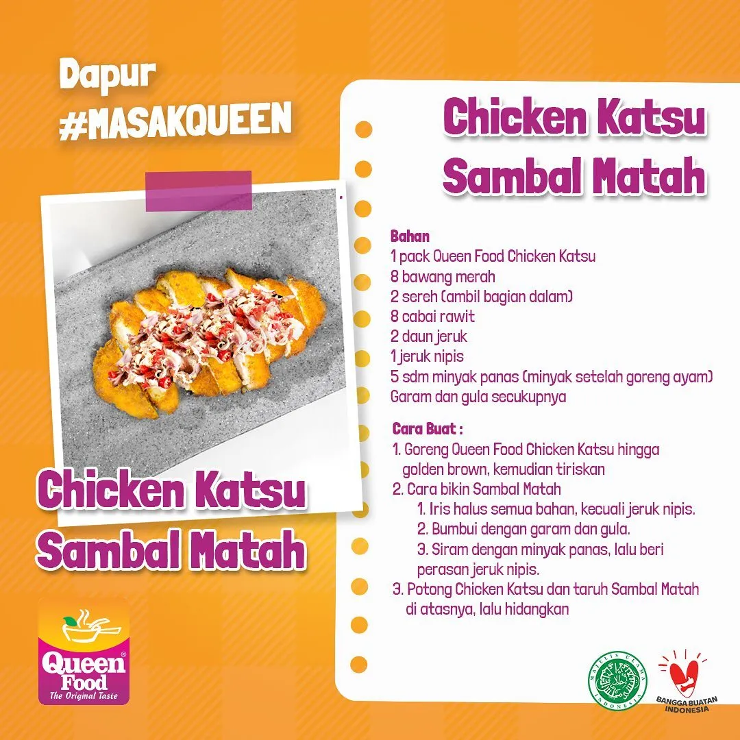 Chicken Katsu Sambal Matah Recipe Queen Food 